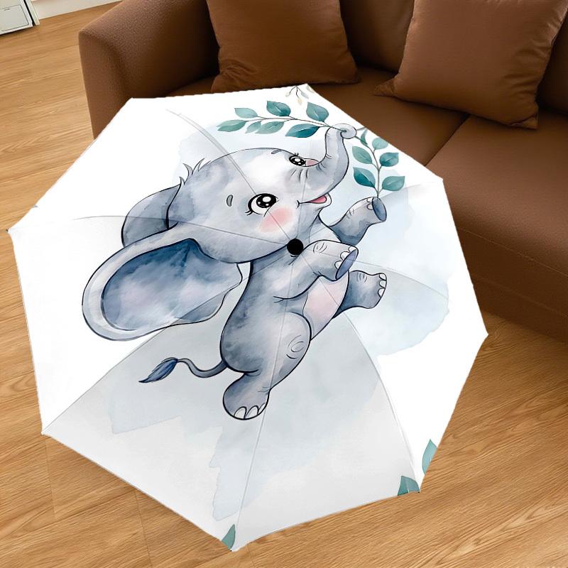 1PC Elephant Umbrella-8-Rib Reinforced, Automatic Open, Lightweight & Durable, Fashion Accessory for Outdoor, H0412