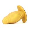Goldener Flüssigsilikon Tragbarer Realistischer Dildo: Weicher, Großer, Outdoor Analplug für Männer & Frauen.