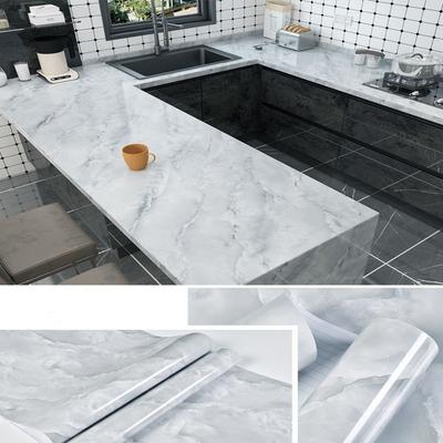 55/40cm Width Marble Wallpaper Contact Paper Waterproof Oil-proof Wall Stickers PVC Self Adhesive Kitchen Countertop Home Design