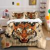 Set de Decoración Artística de Tigre - Exhibición en el Hogar Suave Cómodo Juego de Funda Nórdica Incluye 1*Funda Nórdica y 2*Fundas de Almohada, Regalo