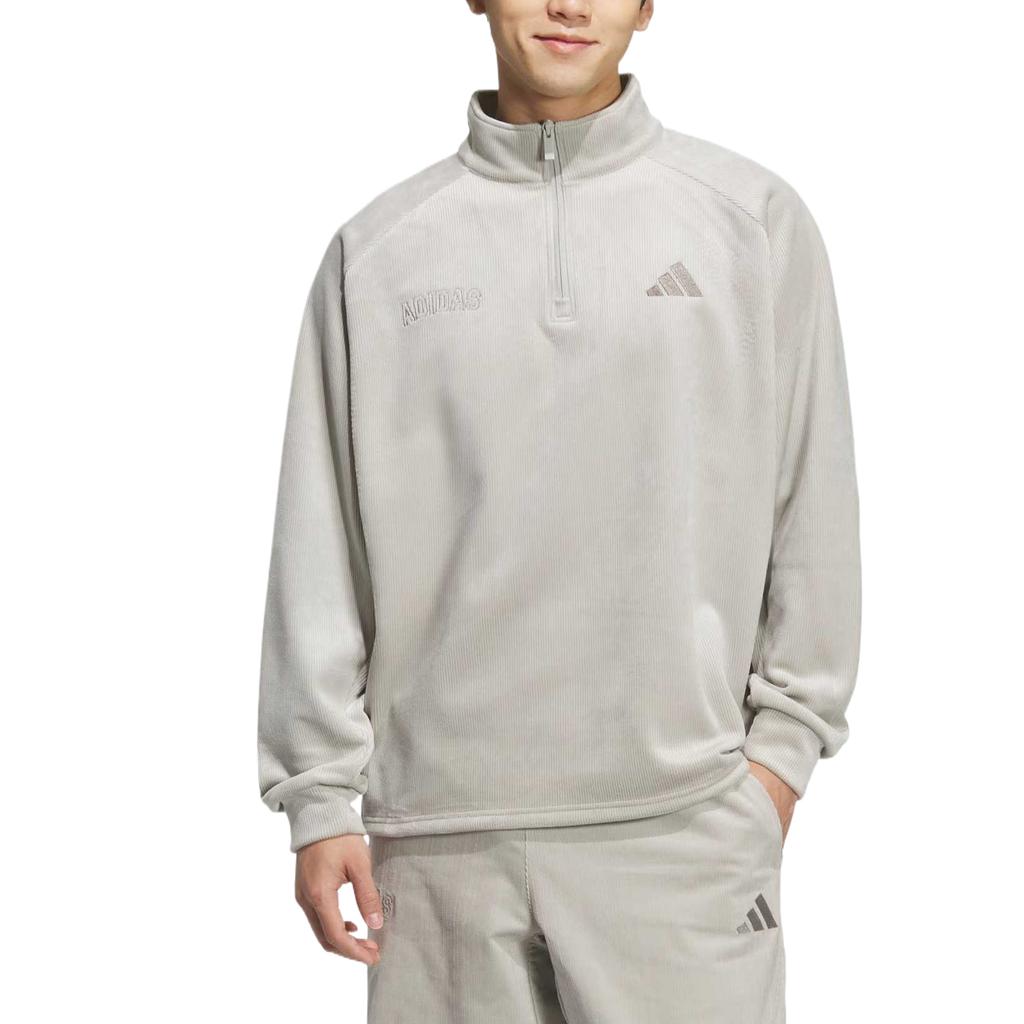 Adidas Loose Fit Half Zip Sweatshirt Men Tops Solid-Color KR0222