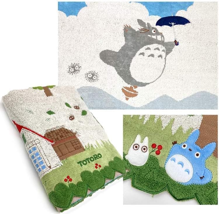Marushin Ghibli Bath Towel, My Neighbor Totoro, Large, 100% Cotton, Bath Character Merchandise, Gift, Birthday, Mother's Day, Sky Walk, 1005051100