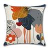 4 Pcs Double Sided Abstract Geometric Cushion Covers, Modern Art Tropical Print Throw Pillow Cases For Home Decor (No Inserts)