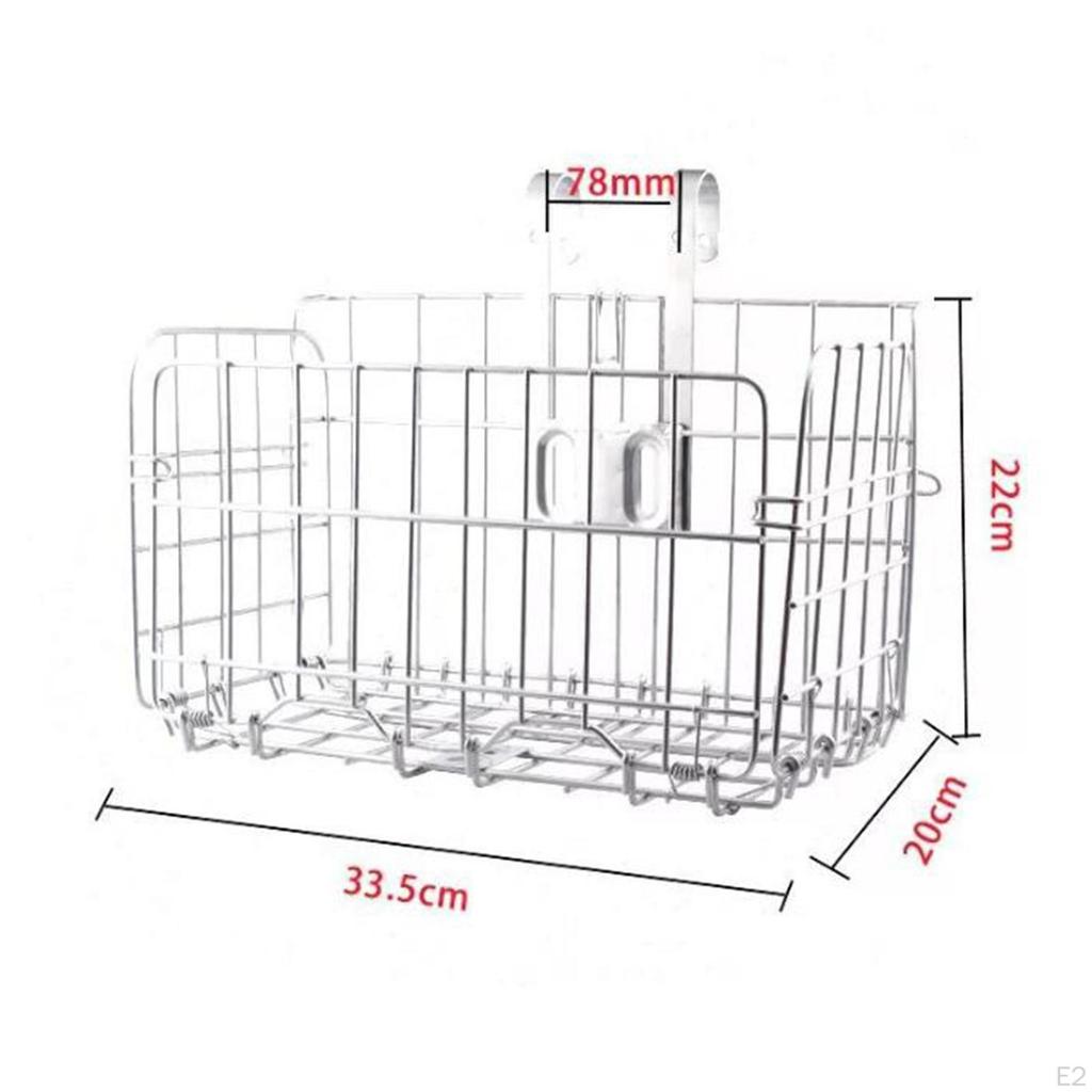 Metalowy koszyk przedni na rower z łatwym montażem