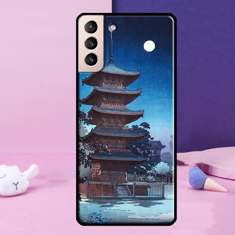 Ukiyo-e Japanese Style Art Phone Case For Samsung Galaxy S25 S24 Ultra S9 S10 S20 S21 S22 Plus S23 FE S24 FE Cover