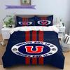 Unidos Por La U Club Logo Navy Red Stripe Print 3 Pieces Duvet Cover Set Chile Soccer Bedding Bedroom Home Decor Without Pillow Core Comforter