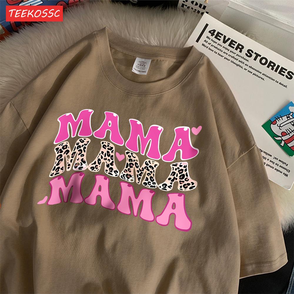 

Trend Cotton WomenS TShirts Mama Funny Letter Printed Streetwear ONeck Breathable Loose Tops Summer Casual Female Clothes S
