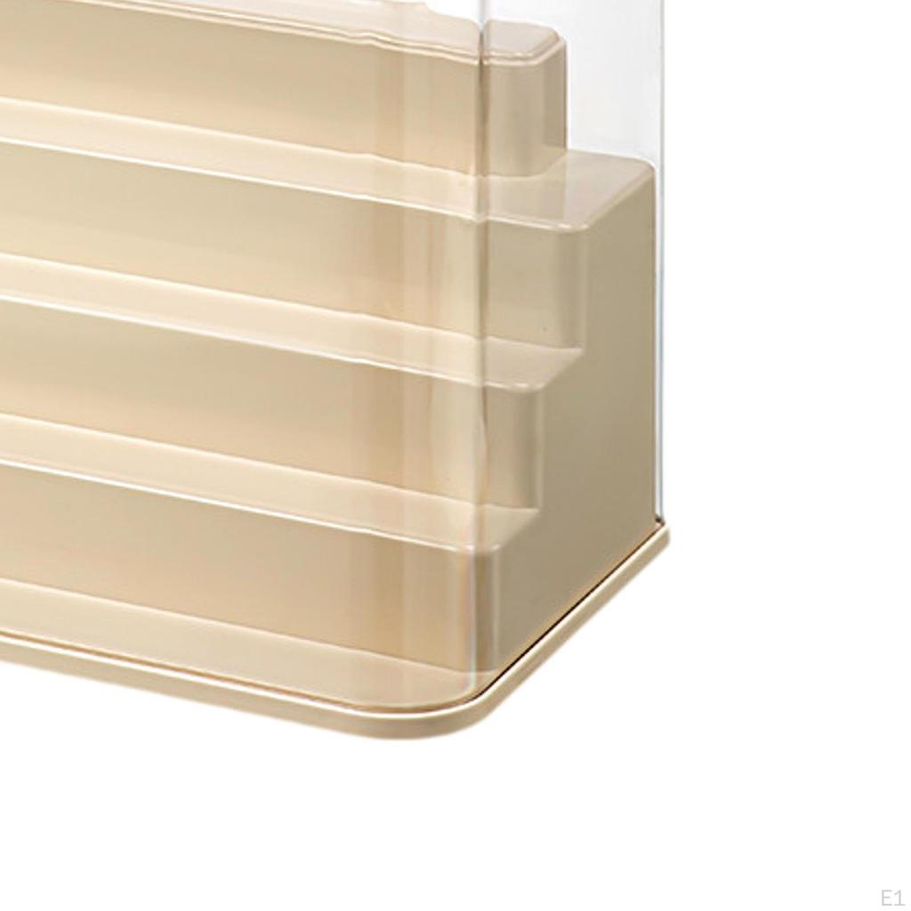 Figure Display Case Small Showcase Transparent Dustproof Stackable Home Storage Doll Box for