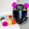 2Pcs Car Motorcycle Helmet Decoration Soft Plush Ball For Motocross Full Face Off Road Helmet Sticker Helmet Accessories