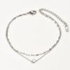 Minimalist Style Silver Sexy Personality Women's Chain Feet Chain Copper Plated Silver Hypoallergenic Girl Chain Feet Chain