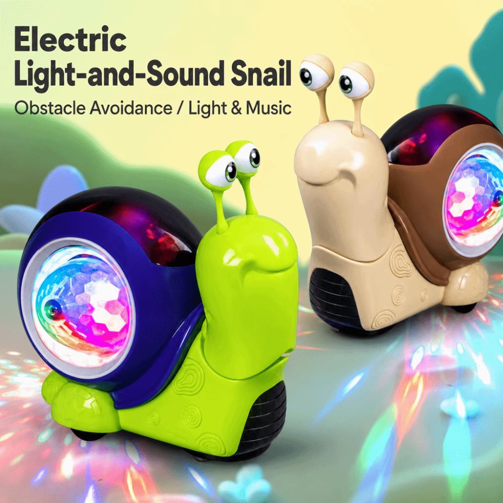 Tummy Time Luminous Snail Toy Green Brown Crawling Snail Toys Electric Snail Toy For Kindergarden