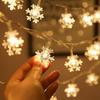 LED Snowflake String Lights: Battery-Powered Christmas Tree & Festival Decoration
