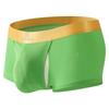 Men's Spring Summer Ice Silk Space Warehouse Free From Stripping Side Opening Double U Convex Bag Quad Briefs