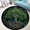 Runder Vintage-Teppich 'Baum des Lebens' für Wohnzimmer und Schlafzimmer Eleganter rutschfester Teppich Stilvolle dekorative Bodendekoration Perfektes Geschenk