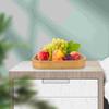 Bamboo Storage Tray Platters Serving Small Kitchen Snack Holder Footstool for Food Cooked Trays Snacks Organizer
