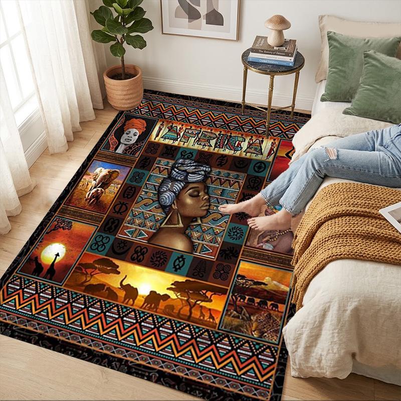 African Heritage Living Room Nonslip Area Rug Soft Carpet For Bedroom Game Playroom Sofa Office Home Decor Doormat Christmas Gift C930825