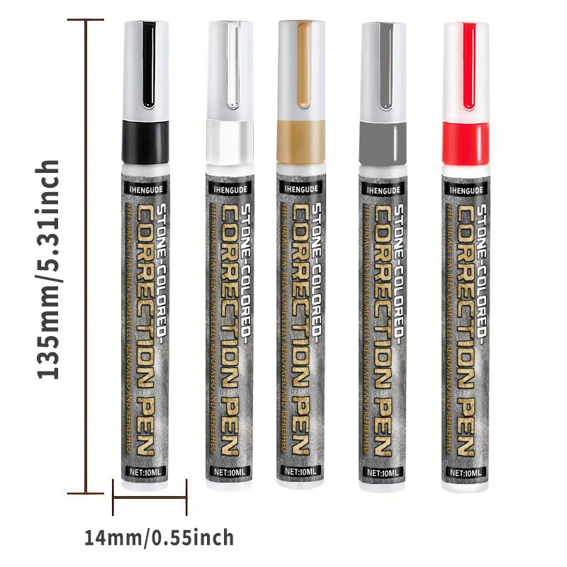 Golden Tombstone Marker Pen | Restores Faded Text On Tombstones and Granite Surfaces, Weather-Resistant, Quick-Drying Oil-Based Fine Tip Pen for Ce