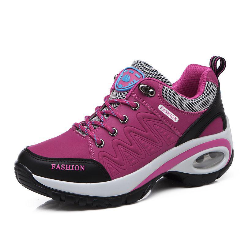 2026 Women's Breathable Shock-Absorbing Sports Shoes, Thick Sole, Height-Boosting Air Cushion, Fashionable Casual Travel Footwear.