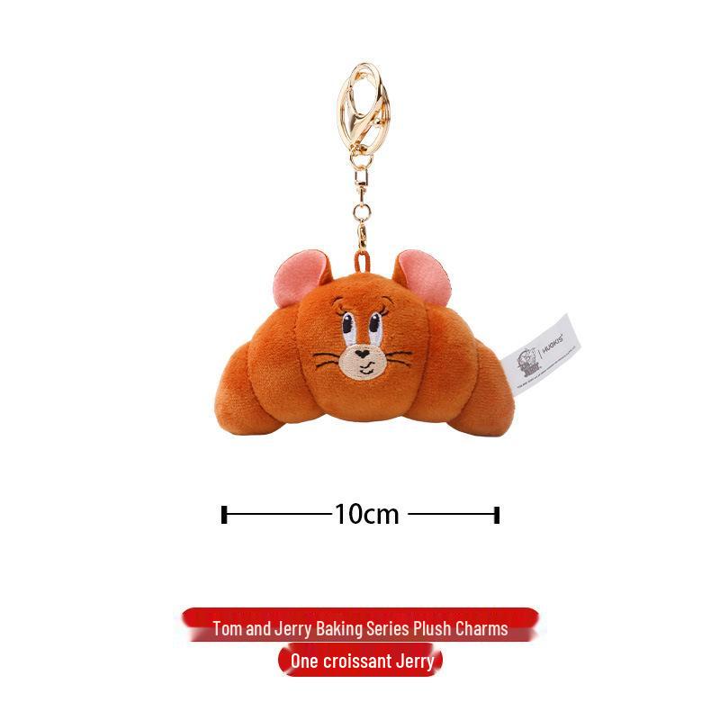 Tom & Jerry Plush Toys: Cat Pendant & Mouse Keychain Charms for Kids