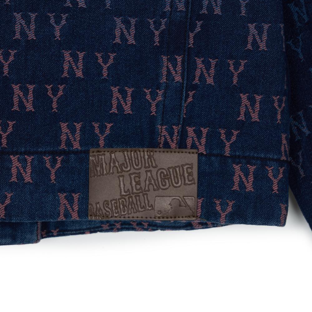 New MLB New York Yankees Denim Jacket Women's Blue 3FDKM0244-50INS