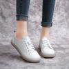 Fashion GKTINOO 2025 New Spring Women Flat Shoes Lace Up Round Toe Genuine Leather Flats Women Casual Shoes Soft Bottom Ladies Shoes