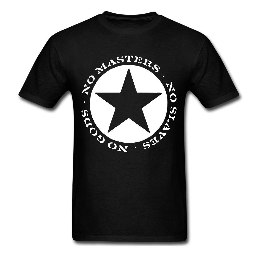 Anarchist NO GODS NO MASTERS NO SLAVES T shirt anarchy Tee XXXL