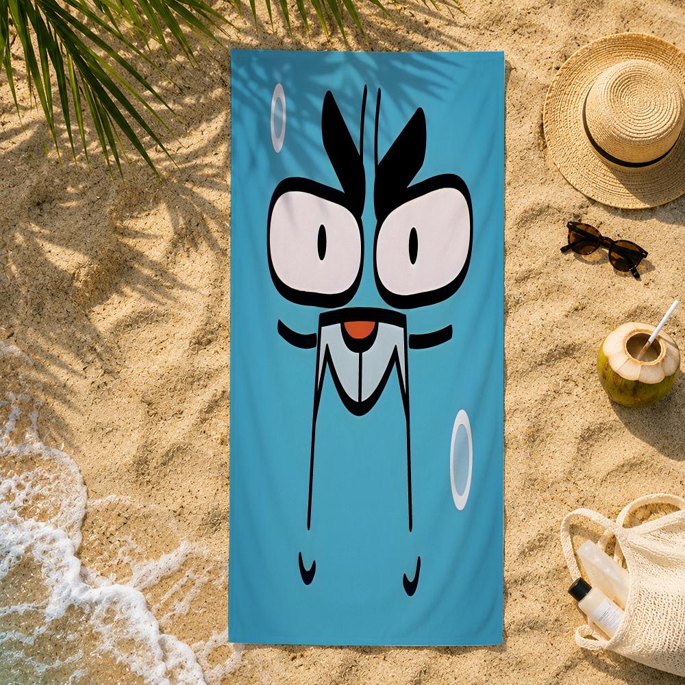 Lustiges T-The Amazing World Of Gumballs Handtuch Ultra-Feine Faser Schnelltrocknend Saugfähiges Handtuch, Strand Schwimmen Urlaub Strandtuch