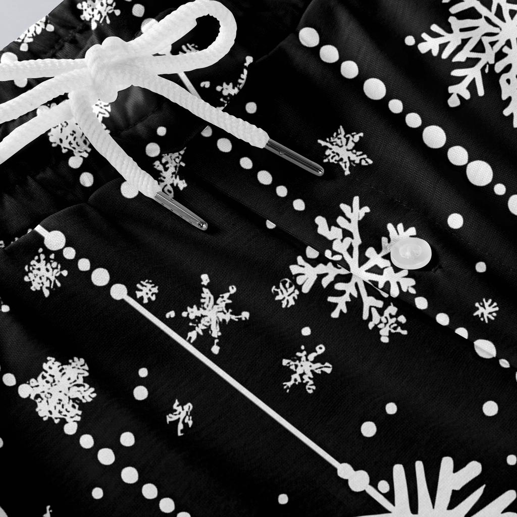 Men's Drawstring Pocket Cuffed Casual Pants Home Sleep Pants