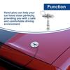 1 Set Stainless Steel Engine Hood Pin Plate Bonnet Lock Clip Kit with Racing Lanyard for Universal Car Mods Exterior Accessories