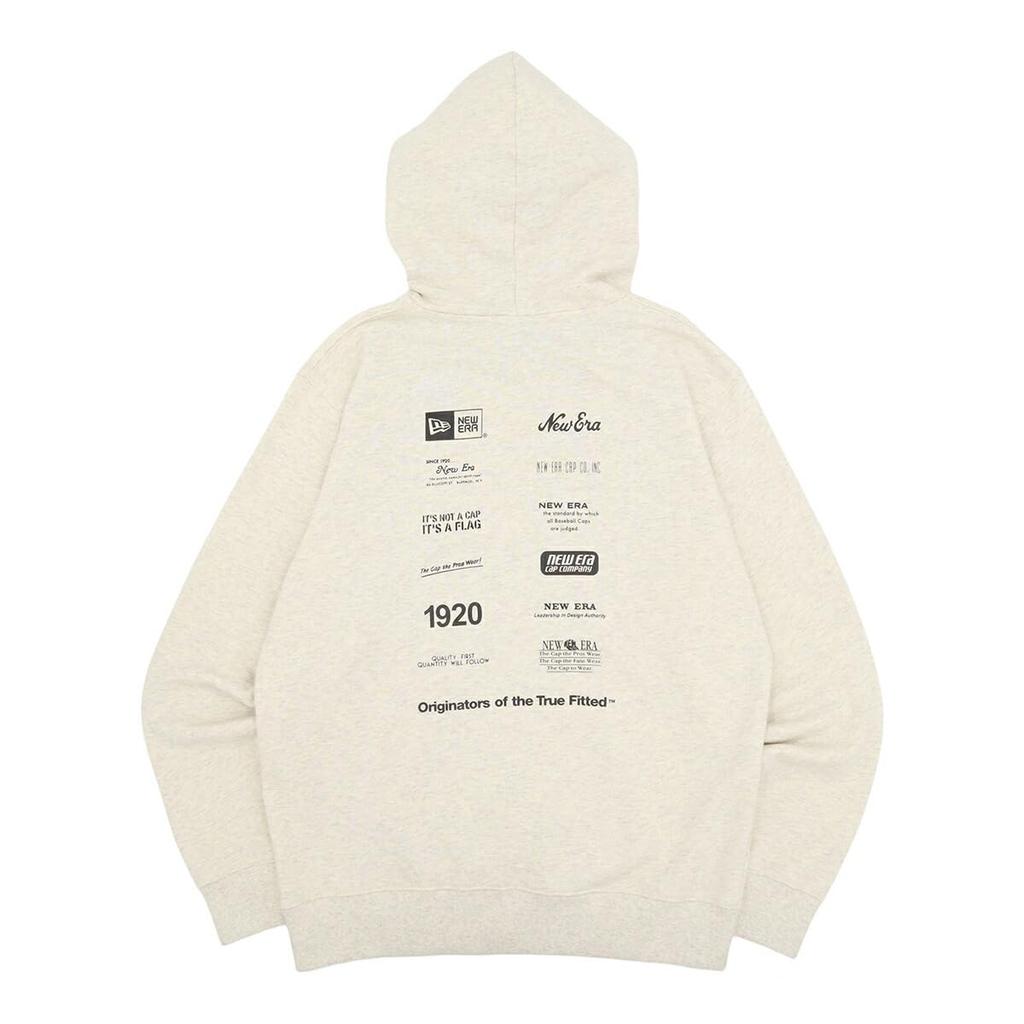 Moletom com Capuz New Era com Mistura de Arquivo Tamanho SW PO HOODIE ARCHIVE OAT 252 Logo, Algodão, Aveia, G,