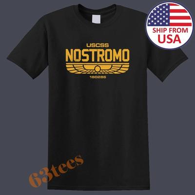 Nostromo USCSS Weiland Yutani Corp Film Maglietta da Uomo Donna Top Unisex Nero Taglia dalla S alla 5XL