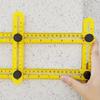 Versatile 4-in-1 Folding Ruler - Dual Inch and Centimeter Scale, Ideal for Measuring Angles, Edges and Angles, Durable Plastic