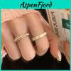 Chic Ins Style Enamel Droplet Pearl Ring For Stylish Women Adjustable Size