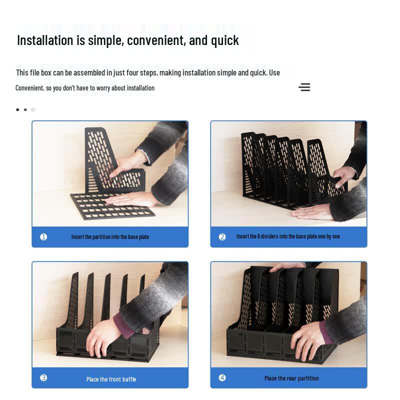 Deli 5-Tier Metal Mesh Desktop File Organizer