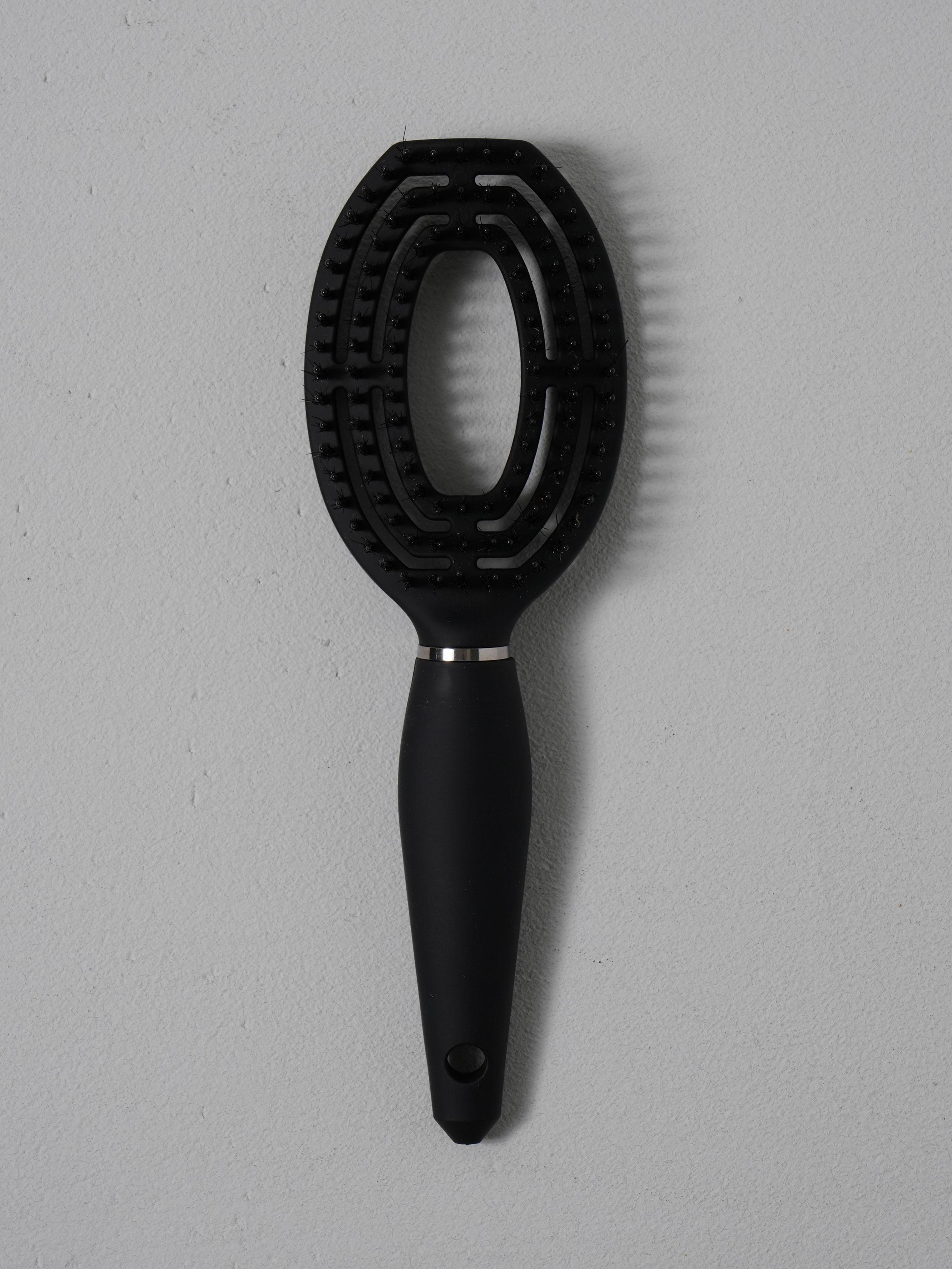 Oval Boar Bristle Vented Hair Brush for Detangling & Styling 1ea