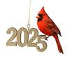 Red Bird Christmas Countdown 2025 24 Days Acrylic Bird Ornaments with Hooks Festive Holiday Decor for Tree & Shelf Unique Gift