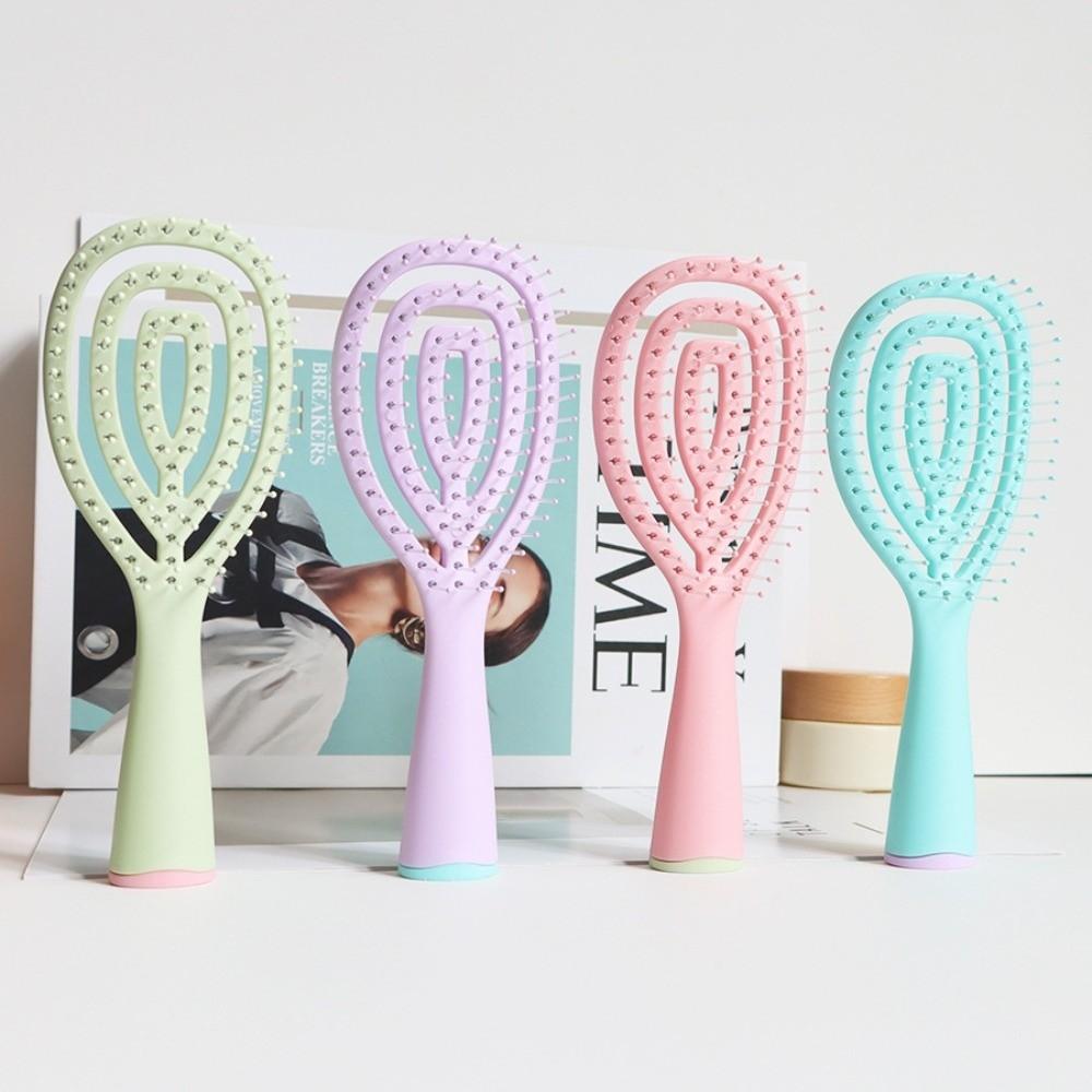 Oval Shape Detangling Hair Brush Hollow Out Scalp Massage Comb New Hair Comb All Hair Types