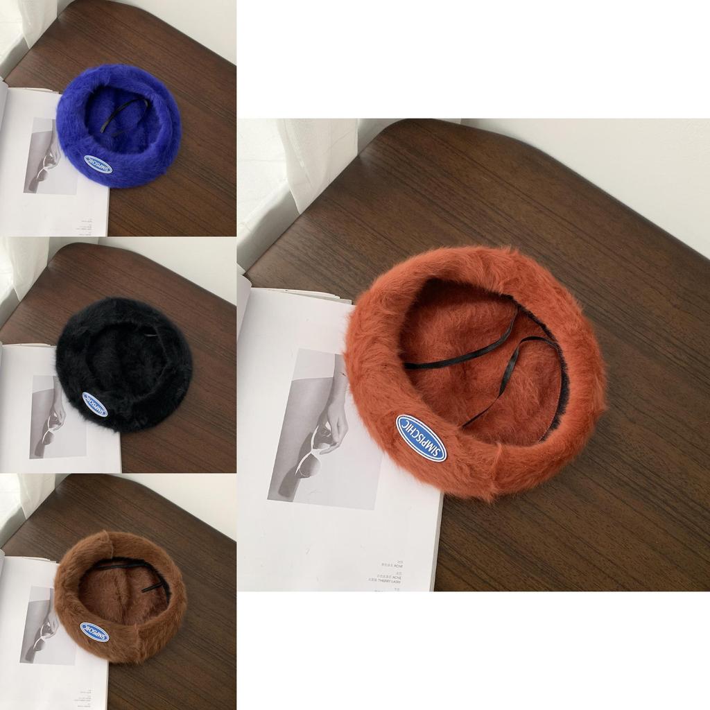Trendy Winter Womens Beret Hat Cozy Cotton Blend Windproof Warm And Chic