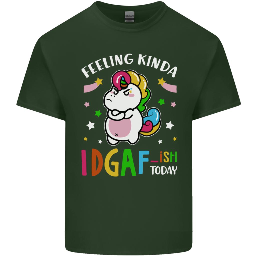 Feeling IDGAF Today Funny Offensive Unicorn Unisexs Light Cotton TShirt