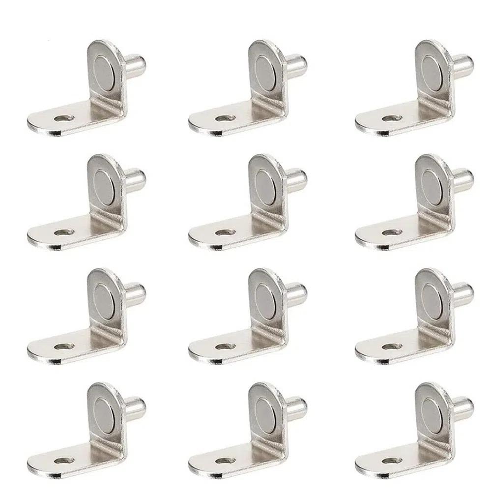 20Pcs Shelf Brackets Support Studs Pegs Metal Pin Shelves Seperator Furniture Shelf Wall Mount Bracket Holder For Cabinet