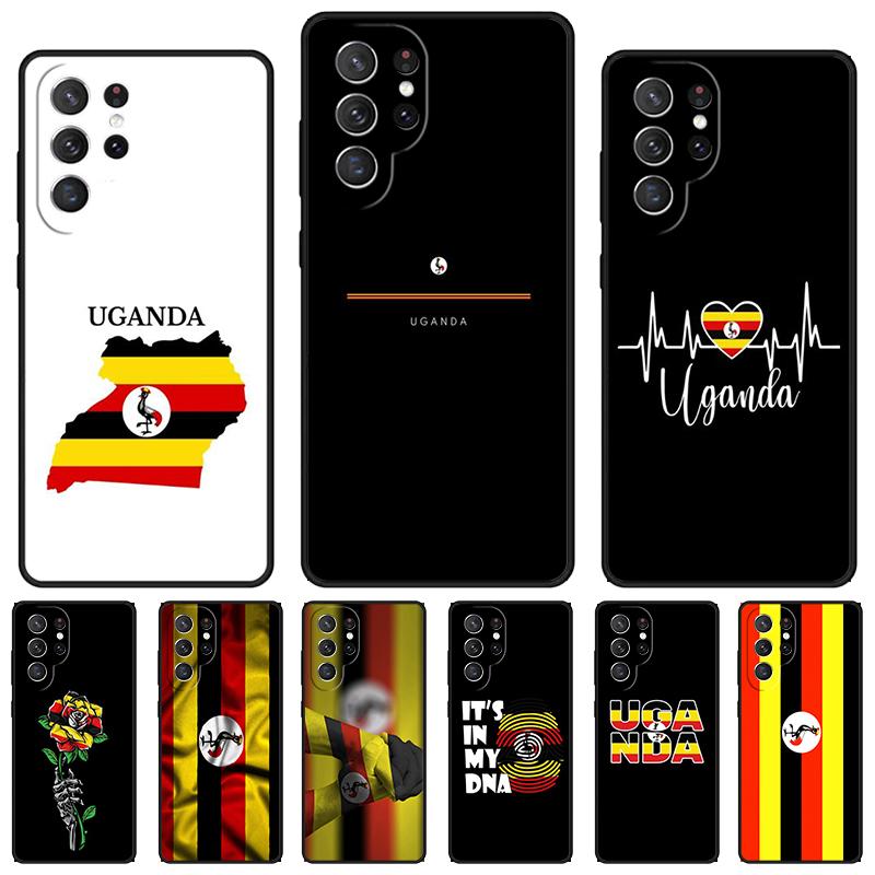 Uganda Flag Phone Case For Samsung Galaxy S24 S25 S23 S22 Ultra Note 10 20 Plus S20 S21 FE Cover