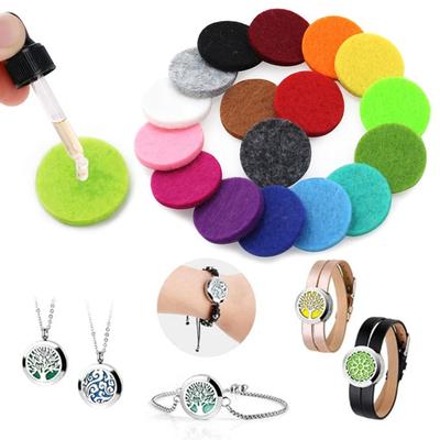 100pcs Colorful Round Essential Oil Refill Pads Trendy Aromatherapy Replacement Pads