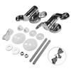 2Pcs Zinc Alloy Toilet Slow-Down Hinge Replacement For Wooden Toilet Adjustable Pew Hinges Connecting Cover Slow-down Fittings