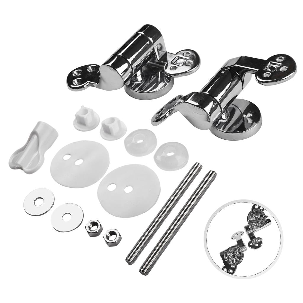 2Pcs Zinc Alloy Toilet Slow-Down Hinge Replacement For Wooden Toilet Adjustable Pew Hinges Connecting Cover Slow-down Fittings