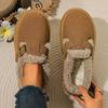 New short boots one-pedal platform-soled velvet bread shoes with cotton snow boots cotton shoes women's winter