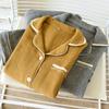 New Winter Couple Pajamas Long-sleeved Trousers Two-piece Set 100% Cotton Quilted Thick Warm Men and Women Homewear Suit Pajama