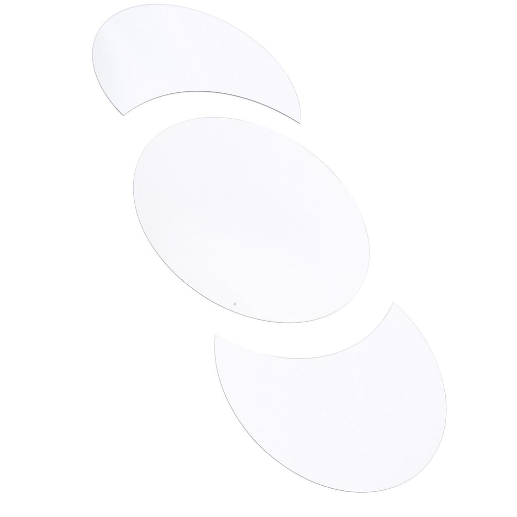 Acrylic Mirror Wall Sticker Sun Half Moon Shape Decorative Background Decal for Home Use