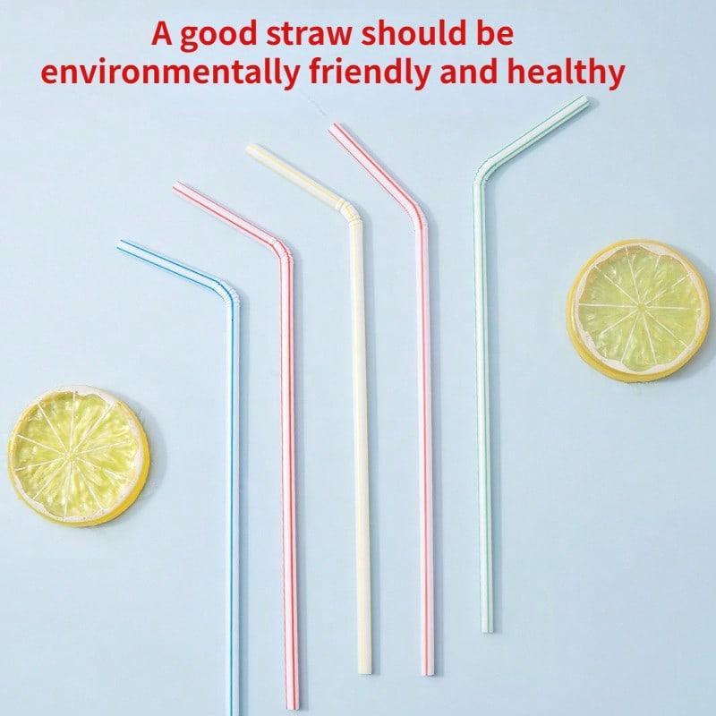 100-1000pcs Multicolor Plastic Straws, Reusable for Bars,Parties,Weddings,Kitchen, Cocktails, Casual Style,No Ca Prop 65 Warning