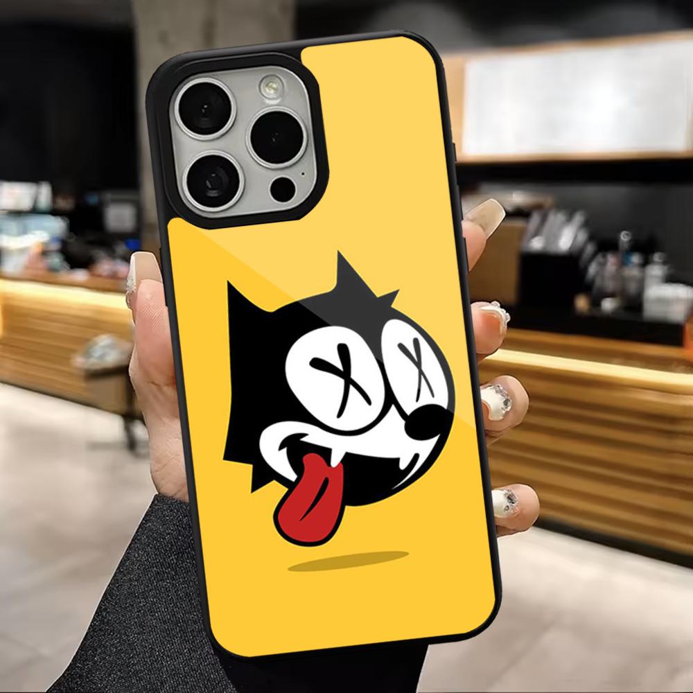 Cute F-Felix-ES The Cat Phone Case  For iPhone 16,15,14,13,12,11,Pro,Max,Plus,Mini,Magsafe,Magnetic Wireless Charging Case
