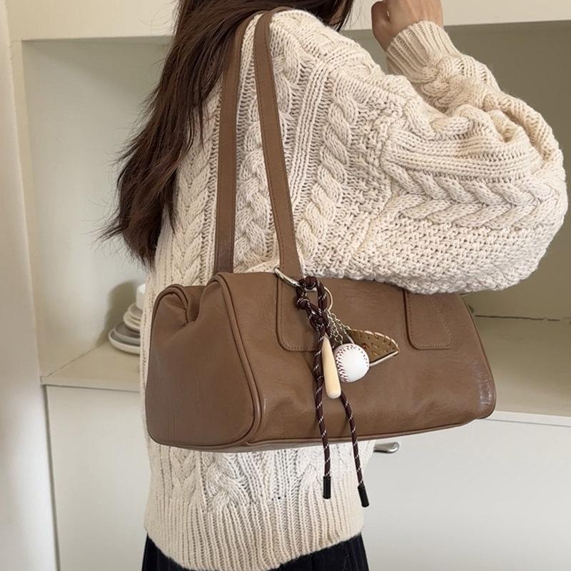 New Trendy Versatile Women's Shoulder Bag Korean Ins Retro Underarm Bag Commuter Casual Portable Baguette Bag